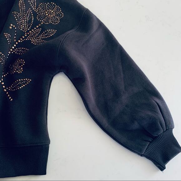 Zara girls floral studded sweatshirt NWT size 9 - Picture 5 of 7